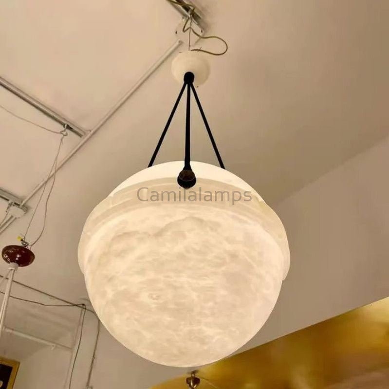 Alabaster Globe Pendant Light 10"D 20"D - Camilalamps - Alaba - 489
