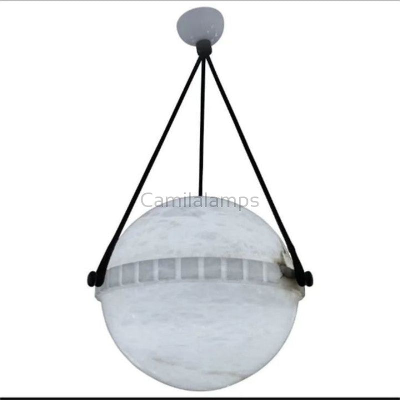 Alabaster Globe Pendant Light 10"D 20"D - Camilalamps - Alaba - 489