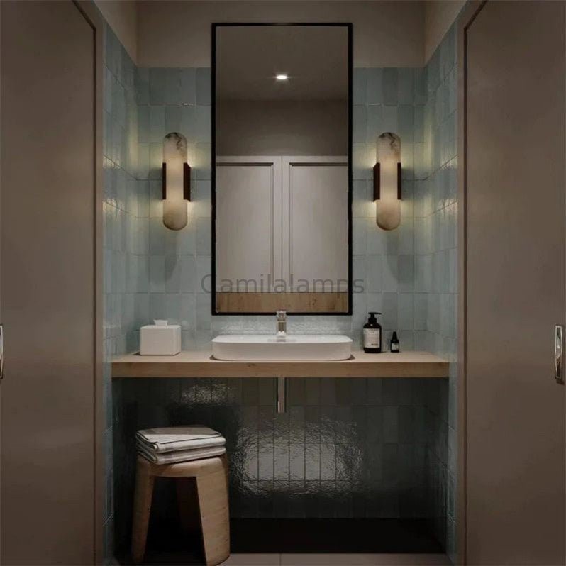 Melang Alabaster Wall Sconce 28”H - Camilalamps - CA - ALA - W - 5