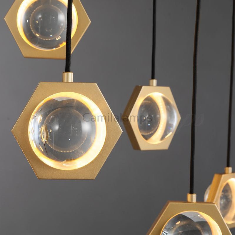 Eclatamt Planet Linear Chandelier 54", 72" - Camilalamps - CAM1421