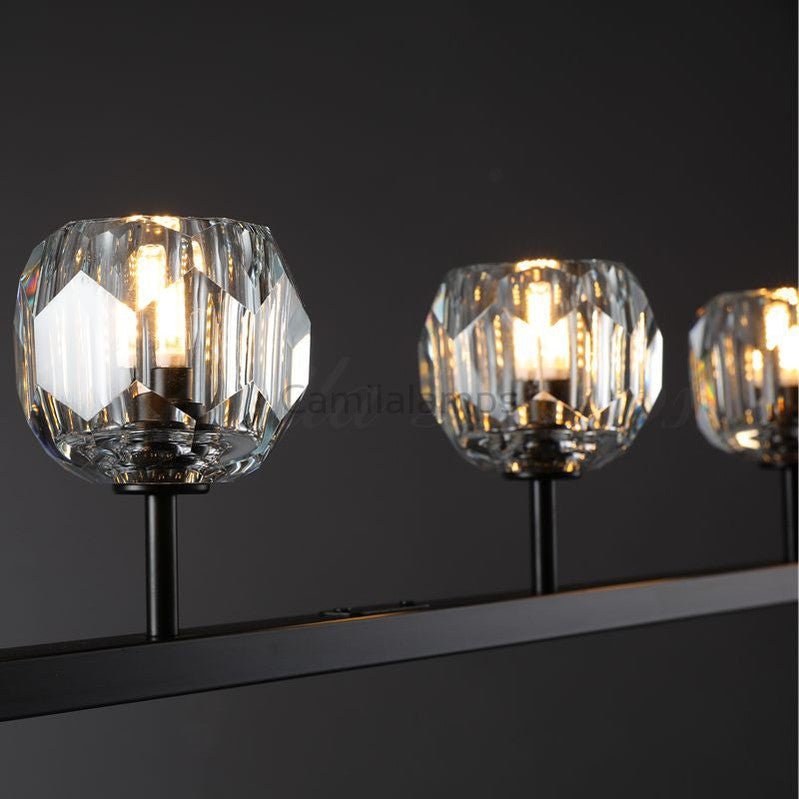 Bille Crystal Linear Chandelier For Dining Room - Camilalamps - CAM1385