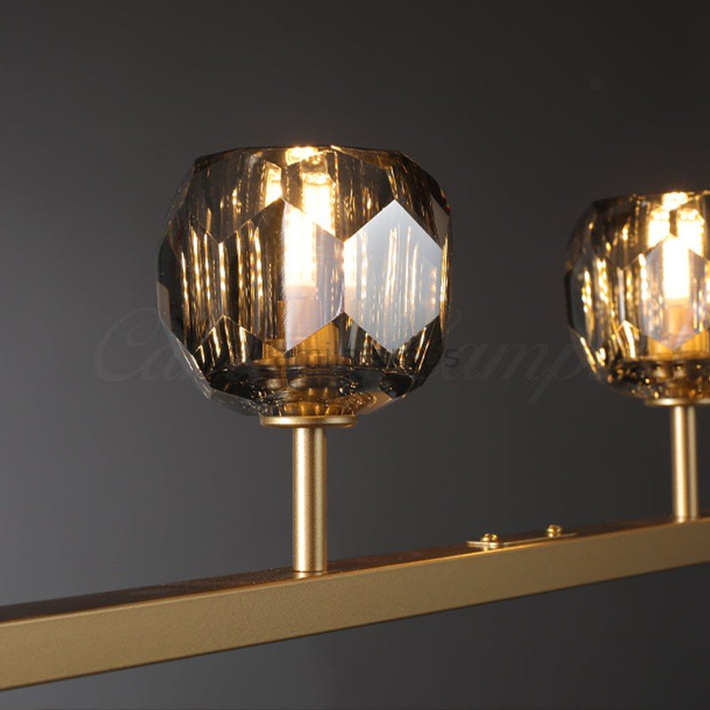 Bille Crystal Linear Chandelier For Dining Room - Camilalamps - CAM1385