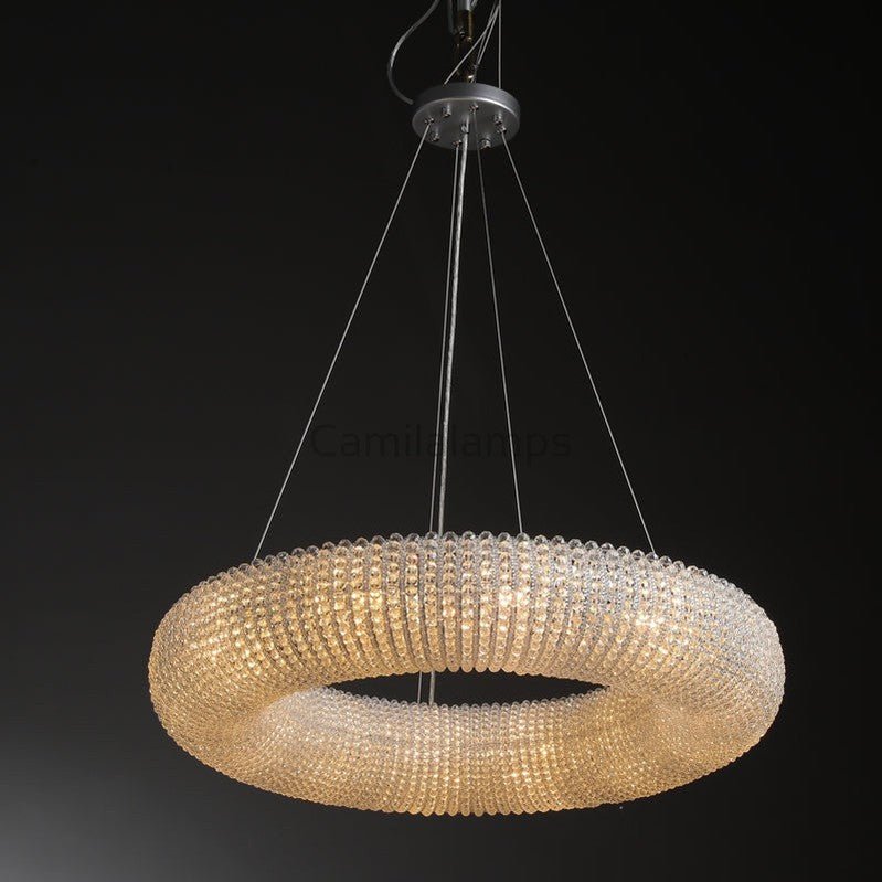 Halos Round Chandelier 45" 72'' - Camilalamps - CA - JT - HALORC - 45C