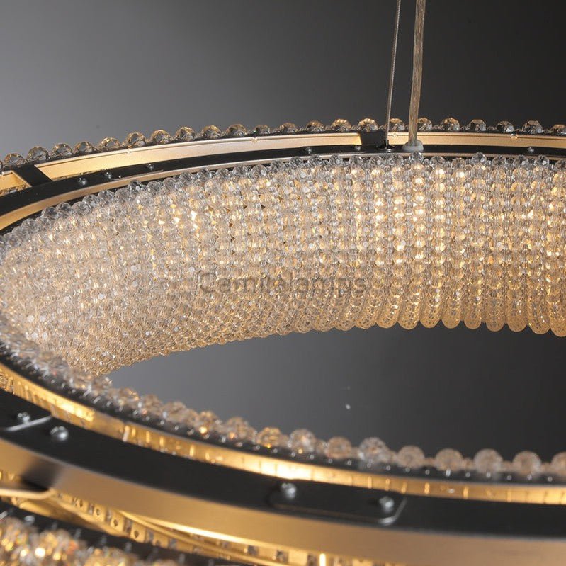 Halos Round Chandelier 45" 72'' - Camilalamps - CA - JT - HALORC - 45C
