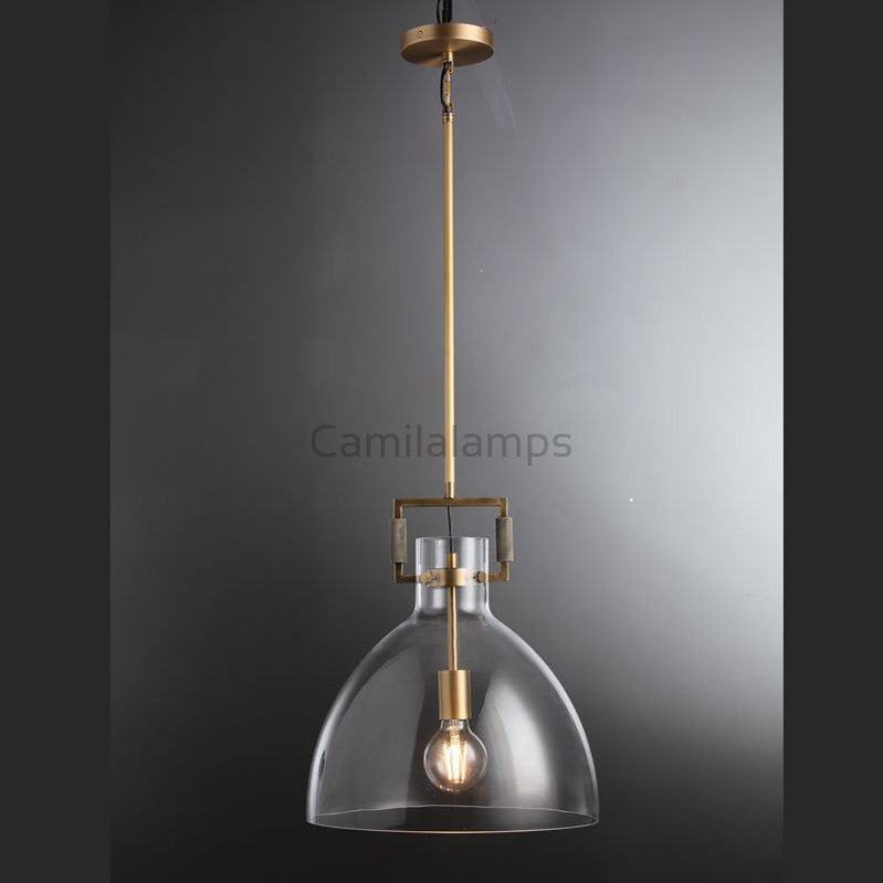 Machine Glass Cloche Pendant 10"14"18" - Camilalamps - CA - IM2023 - R0073