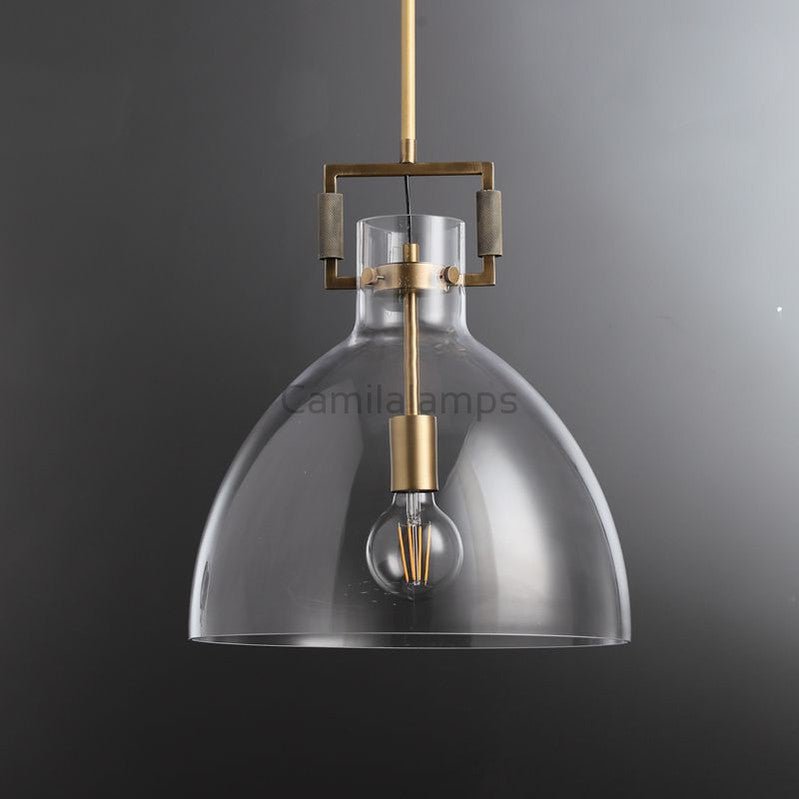 Machine Glass Cloche Pendant 10"14"18" - Camilalamps - CA - IM2023 - R0073