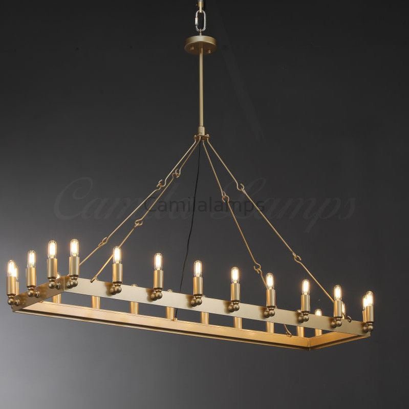 Camina Rectangular Chandelier 41", 52" - Camilalamps - CAM1177