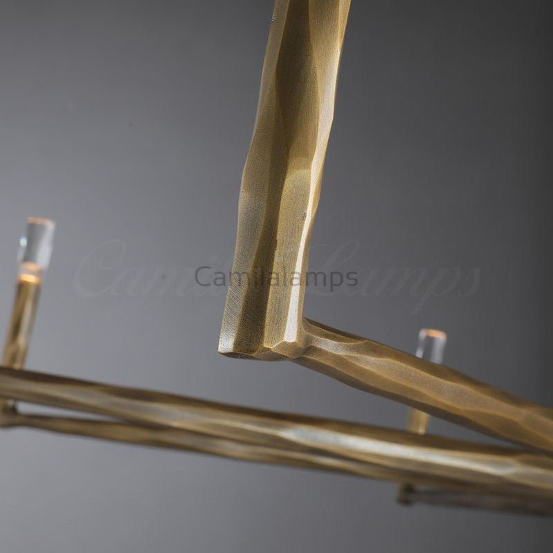 Thaddeas Hand - Forged Metal Round Chandelier - Camilalamps - CAM1626