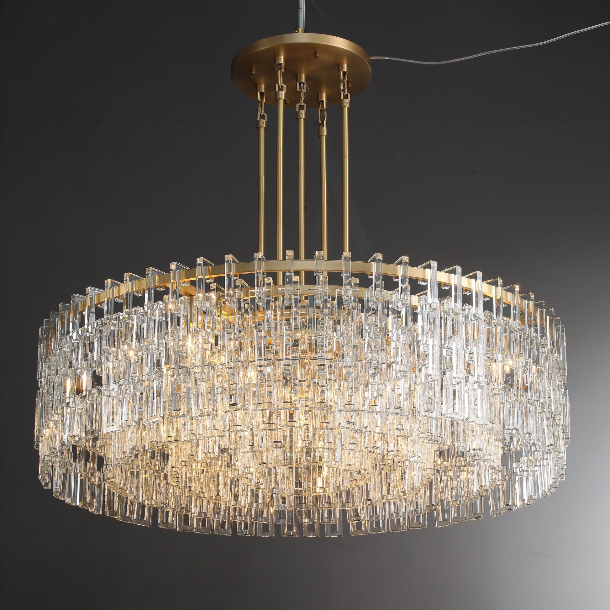 Marigan Elegant Round K9 Crystal Chandelier 36", 48", 60" - Camilalamps - CAM1014