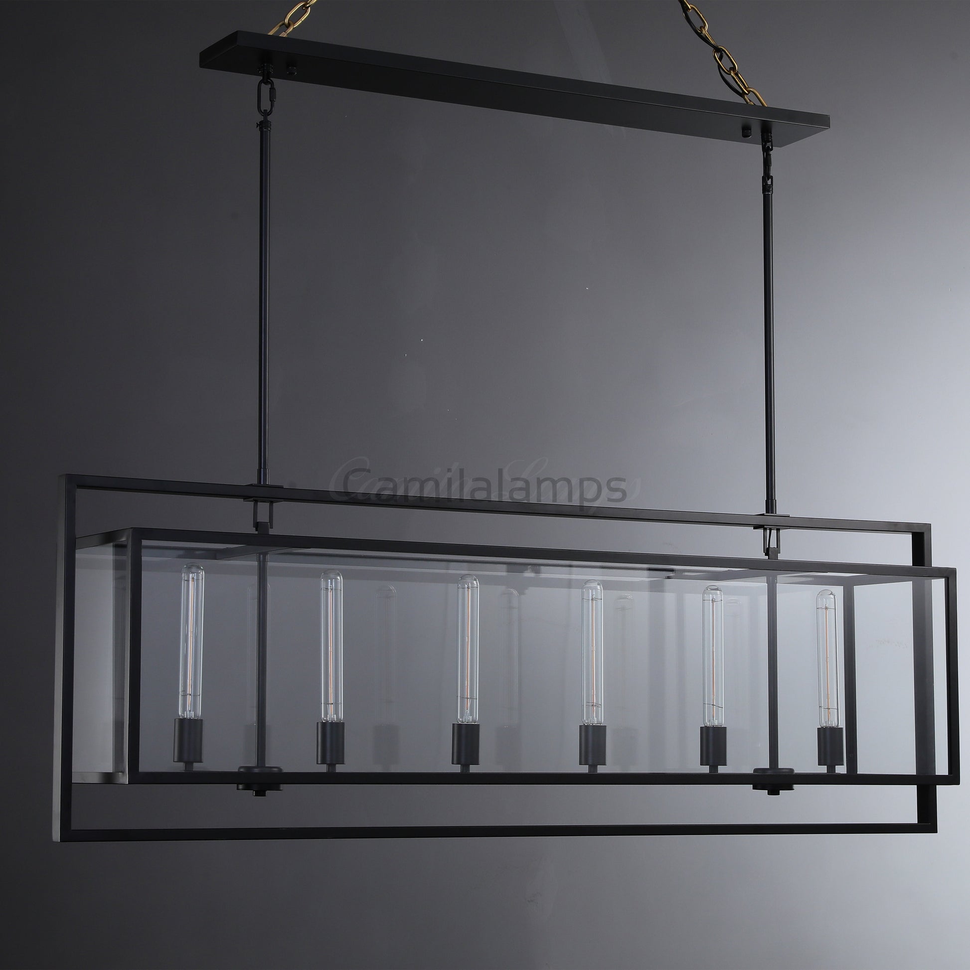 Baker Modern Rectangular Chandelier 54"72" - Camilalamps - CAM1056