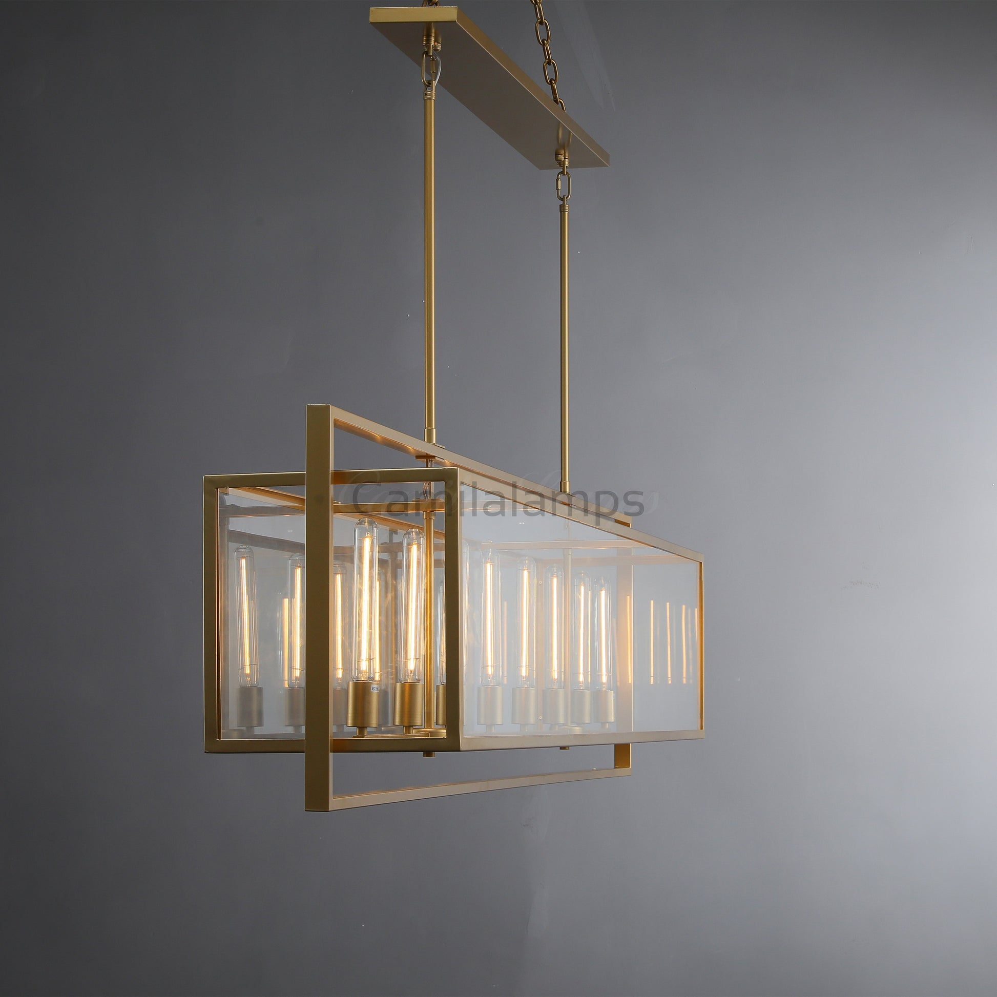 Baker Modern Rectangular Chandelier 54"72" - Camilalamps - CA - 1ZA0011