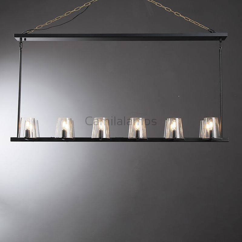 Paricia Glass Linear Chandelier 49", 60” - Camilalamps - CAM1587