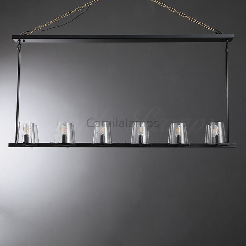 Paricia Glass Linear Chandelier 49", 60” - Camilalamps - CAM1587