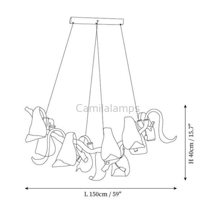 Icarus Wings Chandelier - Camilalamps - CA - BU2024 - C1912