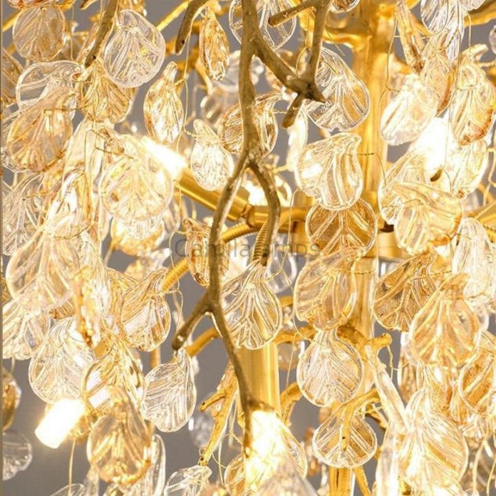 Idyllic Glass Leaves Chandelier - Camilalamps - CA - BU2024 - C1851