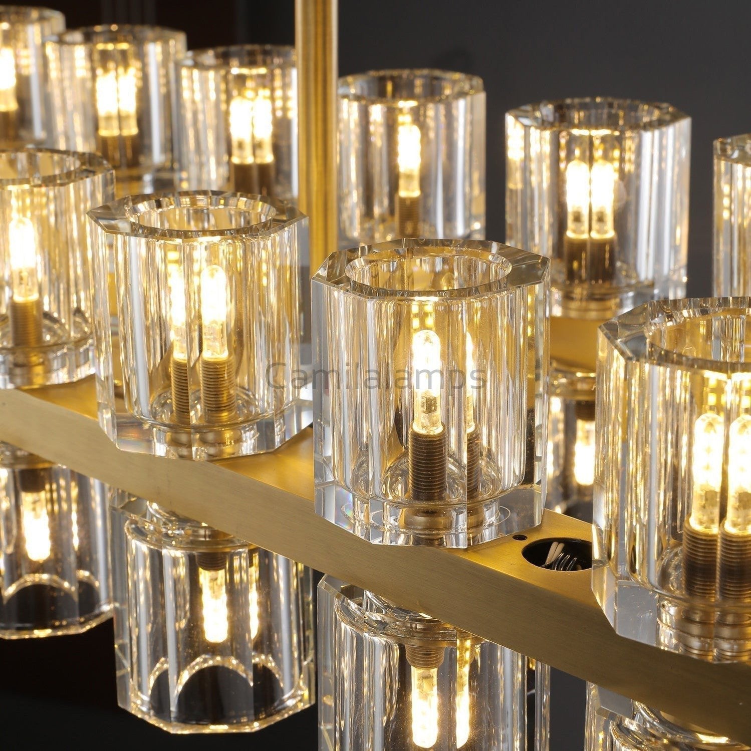 Arcachen Crystal Rectangular Chandelier 48'' 54" 72" - Camilalamps - CA - CA10272 - 1