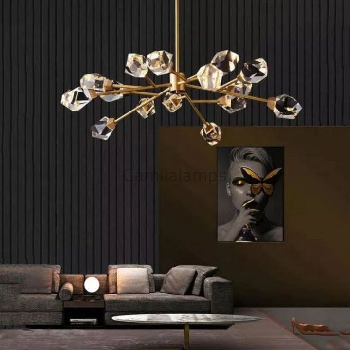 Isaro Faceted Oval Chandelier For Living Room - Camilalamps - CA - CPSX0928 - 42