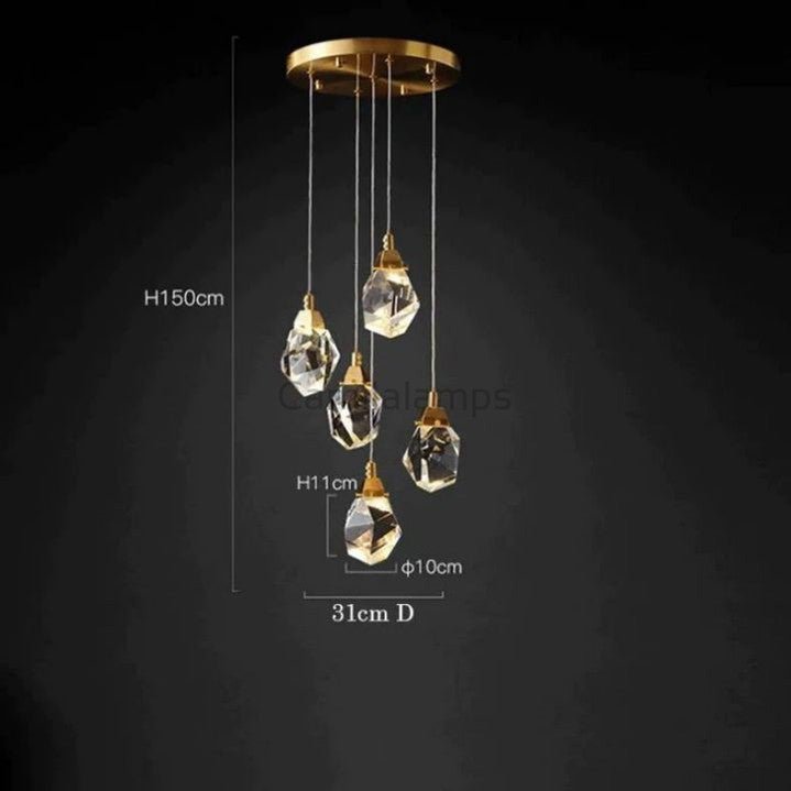 Isaro Faceted Round Pendant For Dining Room - Camilalamps - CA - CPSX0928 - 48