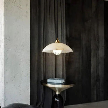 Alabaster Umbrella Pendant 11.8" D 15.7" D - Camilalamps - Alaba - 559