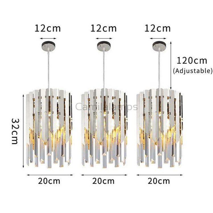 Kubiak Crystal Pendant Chandelier - Camilalamps - CAA - 10008A1