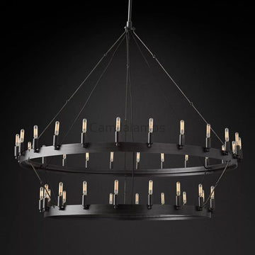 Camina Vintage Filament Two - tier Chandelier38''D 50''D 63''D 73''D - Camilalamps - CA - DL - KA009