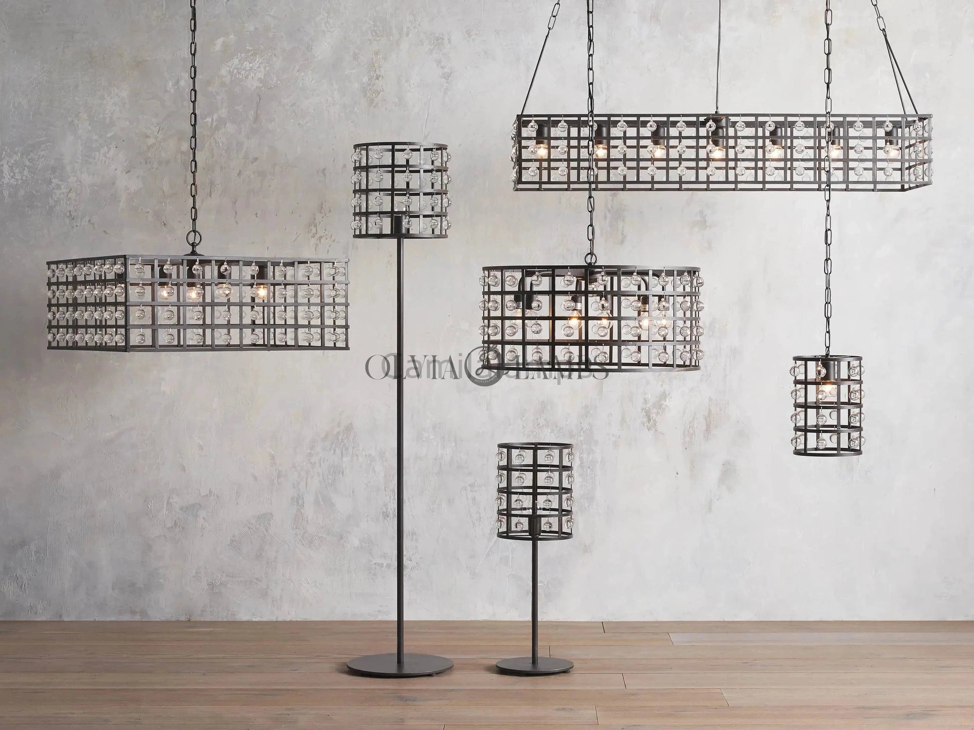 La Cage Rectangular Chandelier - Camilalamps - CA - 636H140