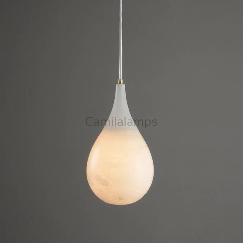 Larry Alabaster Raindrop Modern Pendant Light - Camilalamps - VIA - 1538