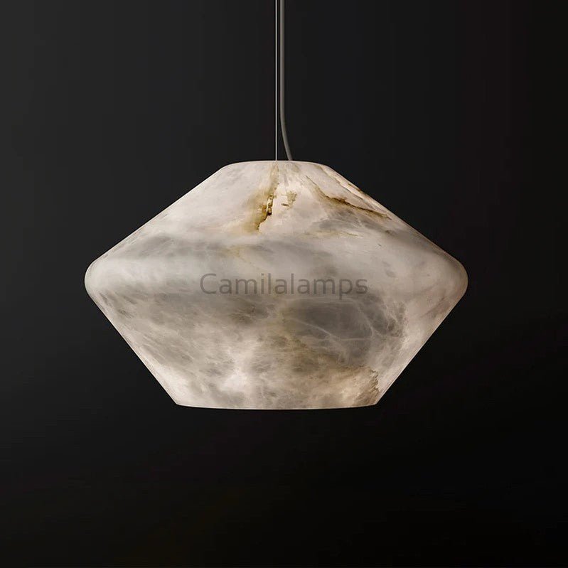 Larry Alabaster Simple Bedside Modern Pendant Light - Camilalamps - VIA - 1539