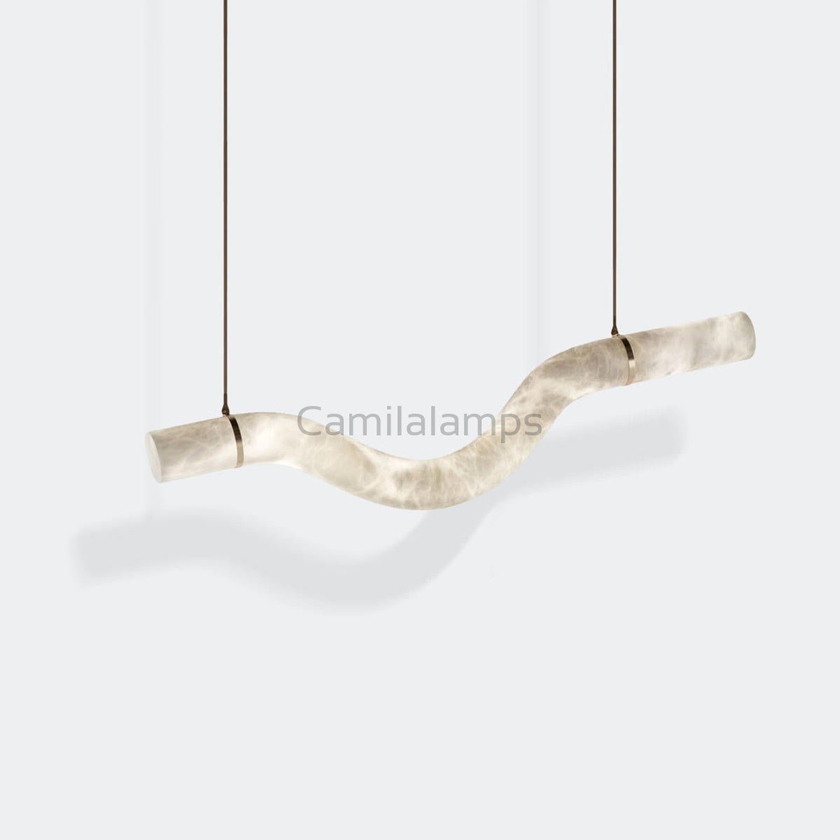 Alabaster Curved Chandelier - Camilalamps - Alabaster - 00811