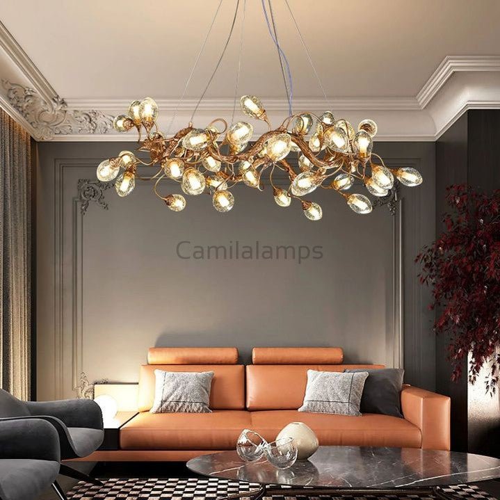 Lotus Brass Chandeliers - Camilalamps - CA - BU2024 - C1870