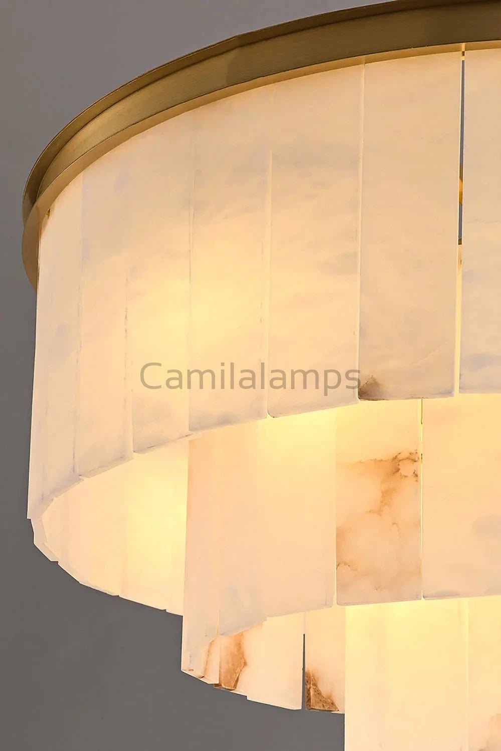 Modern Alabaster Tiered Chandelier - Camilalamps - Moder - 2086 - Copp - Dia 1 - 3