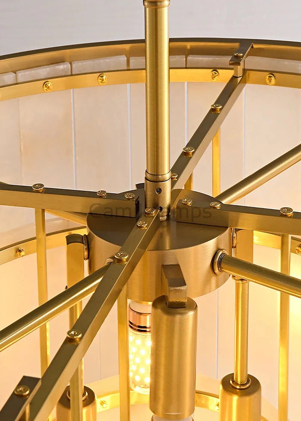 Modern Alabaster Tiered Chandelier - Camilalamps - Moder - 2086 - Copp - Dia 1 - 3