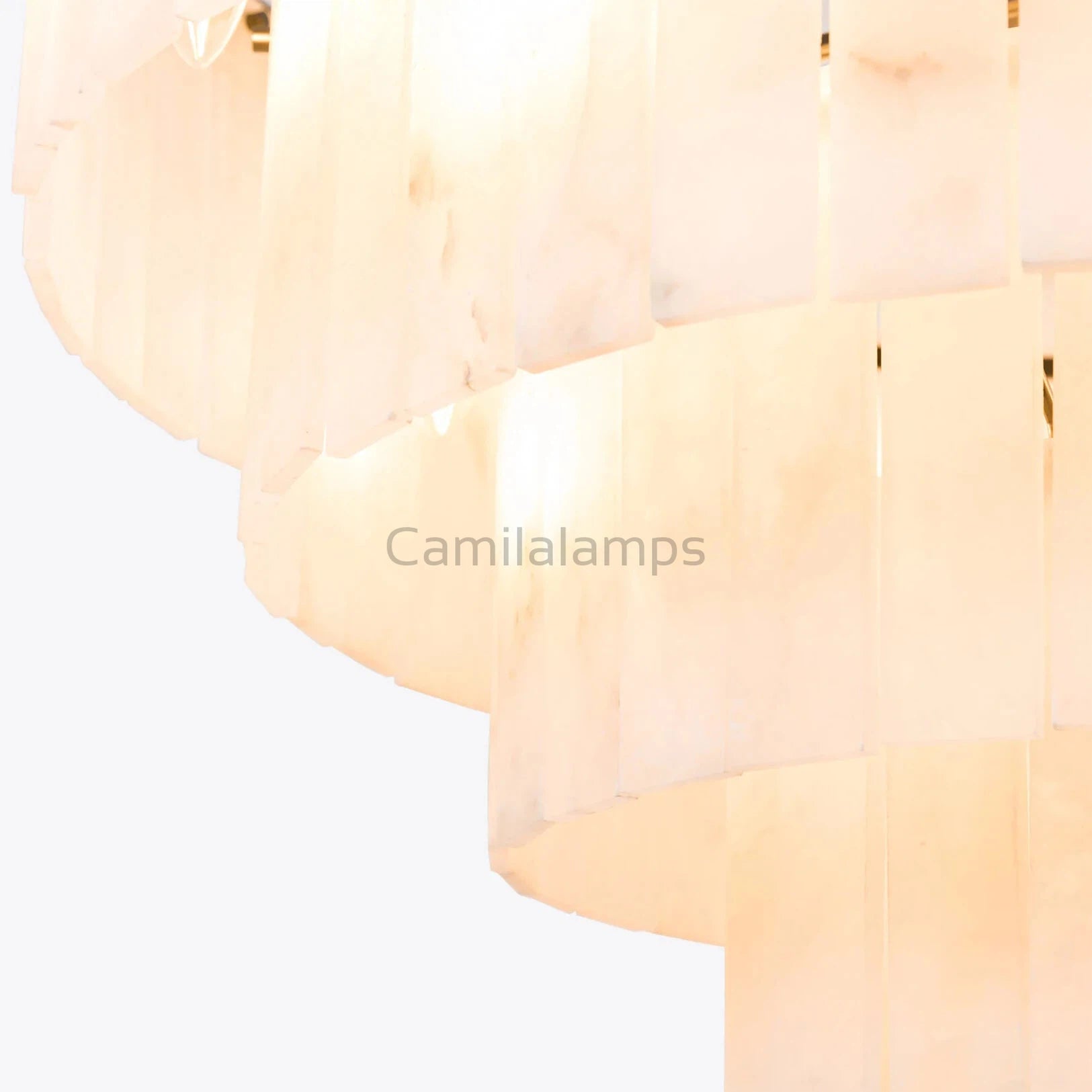 Modern Alabaster Tiered Chandelier - Camilalamps - Moder - 2086 - Copp - Dia 1 - 3
