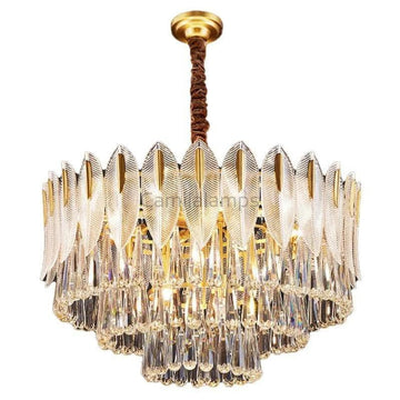 Flake Modern Three - tiered Raindrop Crystal Chandelier - Camilalamps - ILM0331
