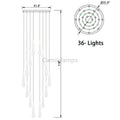 Allure Multi - LED Glass Staircase Chandelier 49 Lights - Camilalamps - CA - MLGSC - 7