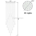Allure Multi - LED Glass Staircase Chandelier - Camilalamps - CA - MLGSC - 7