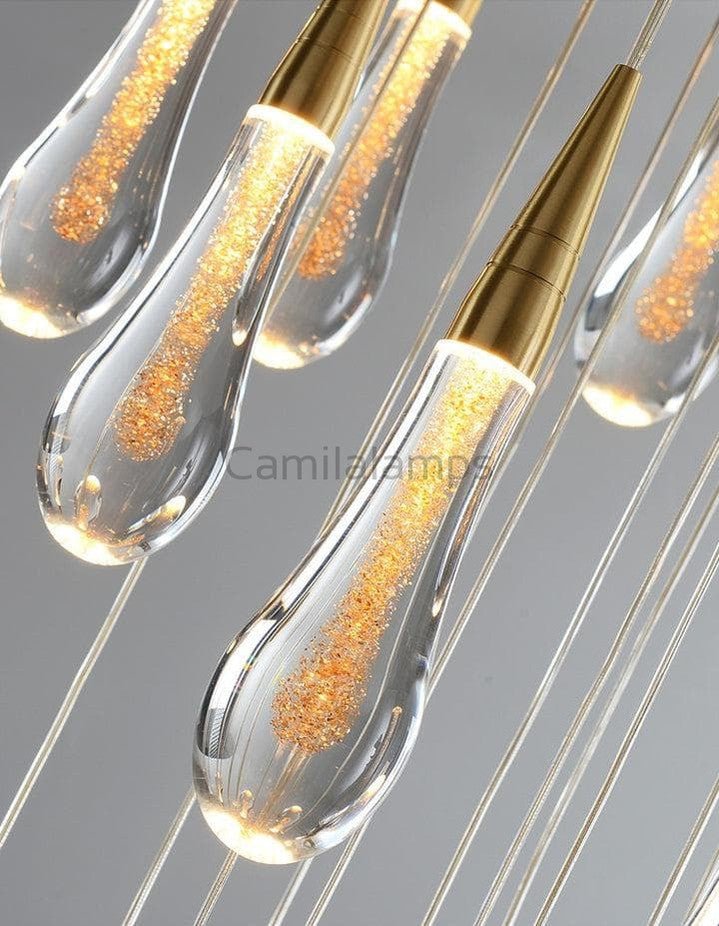 Allure Multi - LED Glass Staircase Chandelier 49 Lights - Camilalamps - CA - MLGSC - 7