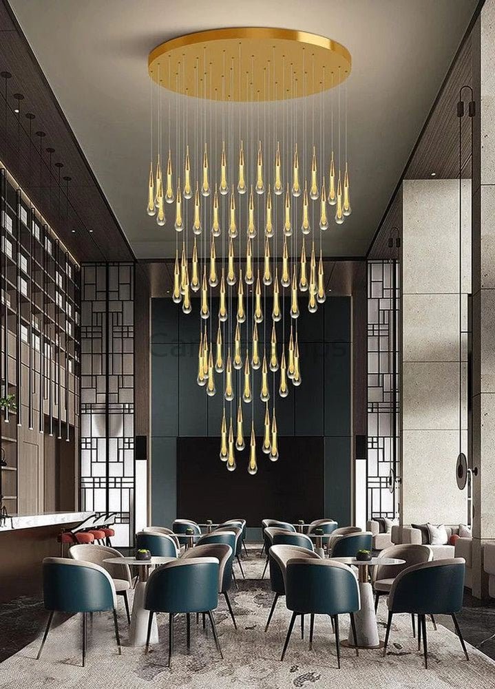 Allure Multi - LED Glass Staircase Chandelier - Camilalamps - CA - MLGSC - 1