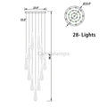 Allure Multi - LED Glass Staircase Chandelier - Camilalamps - CA - MLGSC - 5