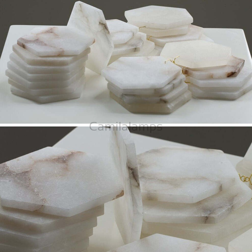 Natural Alabaster Modern Chandelier - Camilalamps - Natur - 1347 - 1