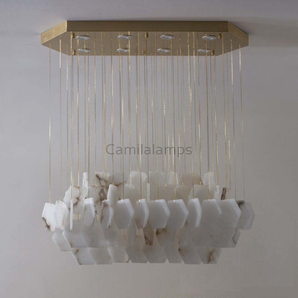 Natural Alabaster Modern Chandelier - Camilalamps - Natur - 1347 - 1