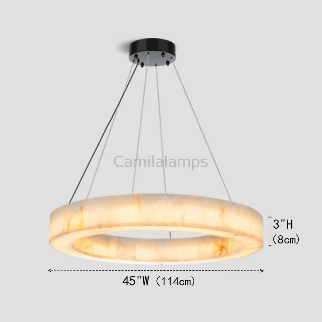 Alabaster Halo Ring Chandelier - Camilalamps - CA - LI2024 - C5554