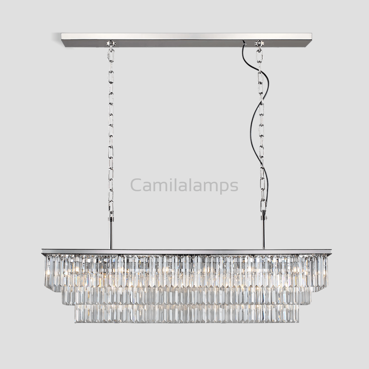 Falria 3 - Tier Crystal Rectangular Chandelier - Camilalamps - CA - LI2024 - C5712