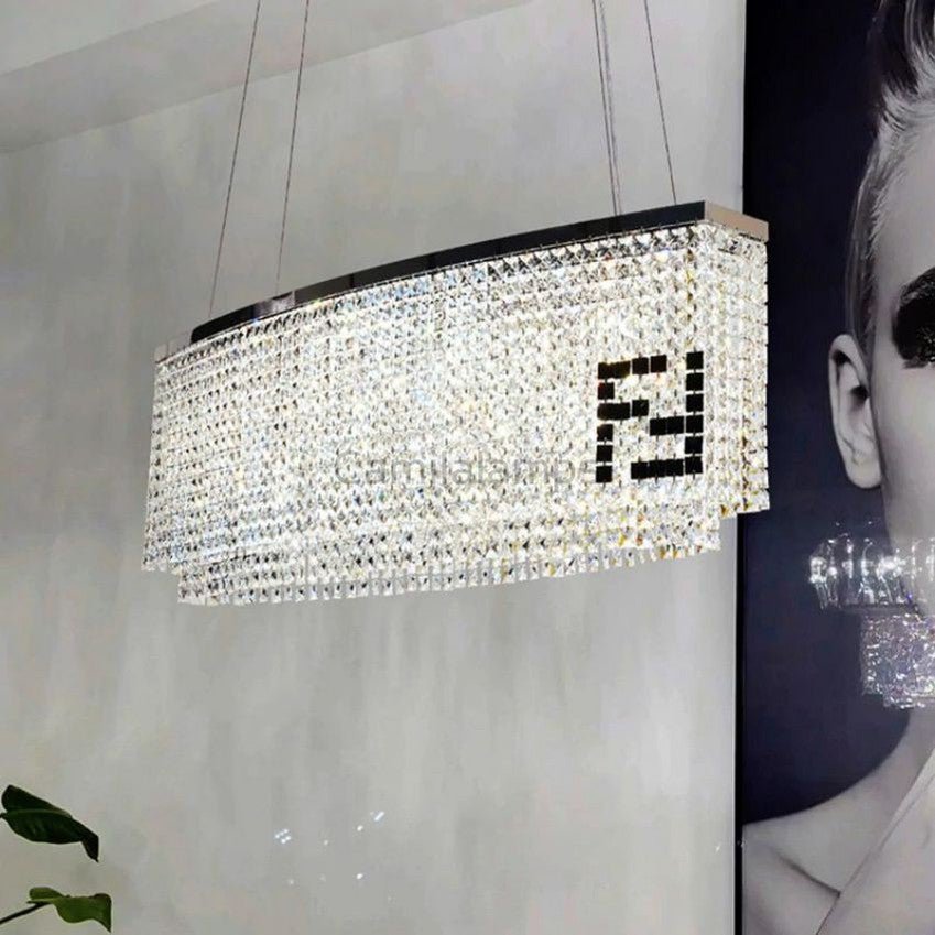 Olive Oval Crystal Chandelier - Camilalamps - CA - M - 214