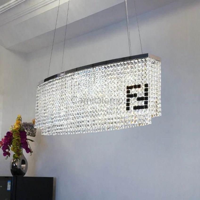 Olive Oval Crystal Chandelier - Camilalamps - CA - M - 215