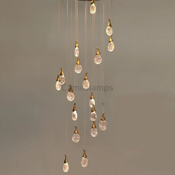 Peary multi - head brass chandelier - Camilalamps - CA - Peary - 01