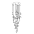 Peary multi - head brass chandelier - Camilalamps - CA - Peary - 05