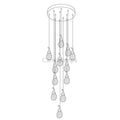 Peary multi - head brass chandelier - Camilalamps - CA - Peary - 02