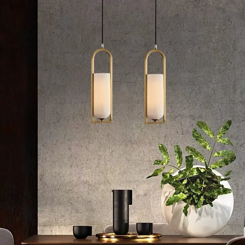 Alabaster Brass Pendant Dining Room - Camilalamps - CA - PEN256254