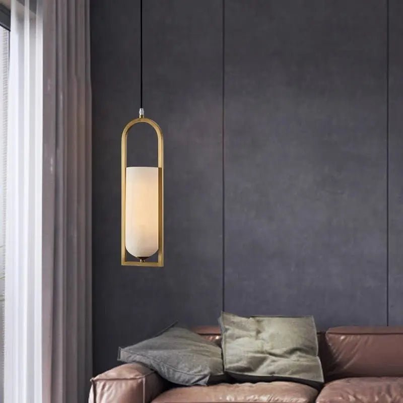 Alabaster Brass Pendant Dining Room - Camilalamps - CA - PEN256254